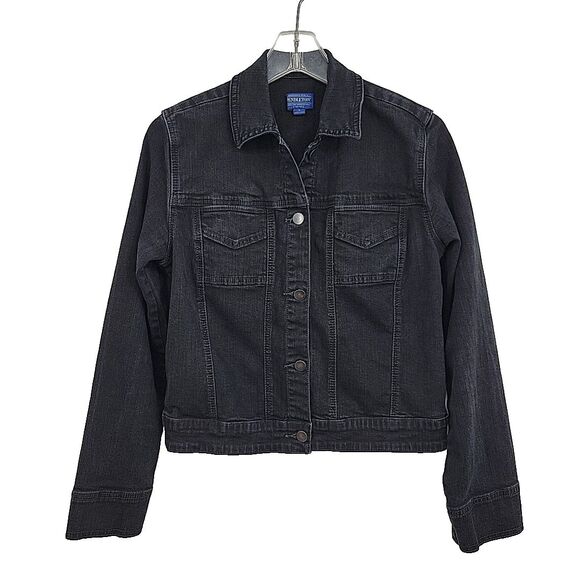 Pendleton Womens Black Denim Jean Jacket Size Small - Picture 1 of 9